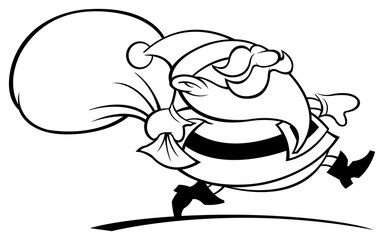 Santa claus running
