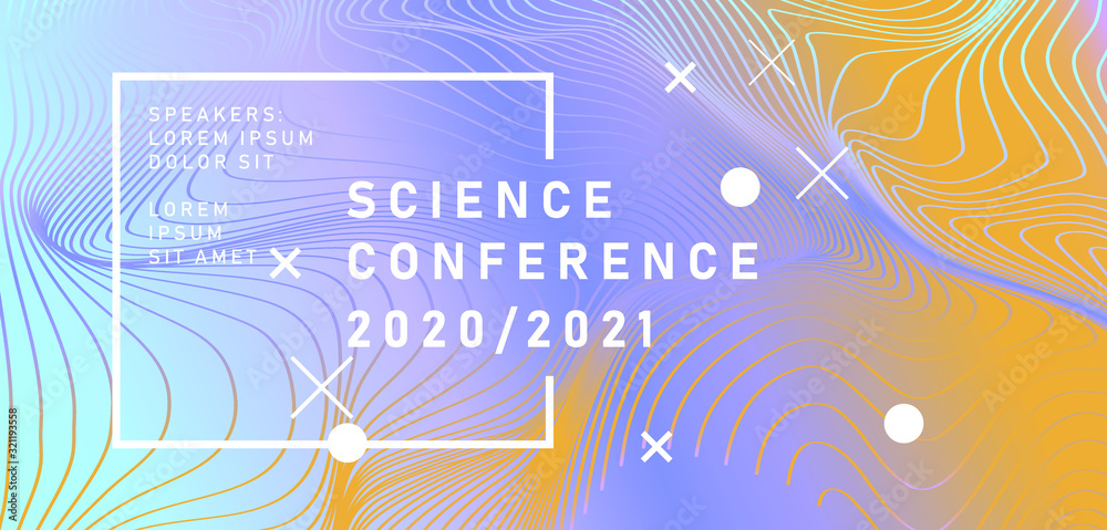 Poster abstract geometric background. poster template for business and it technologies conference.