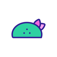 Taco icon vector. Thin line sign. Isolated contour symbol illustration