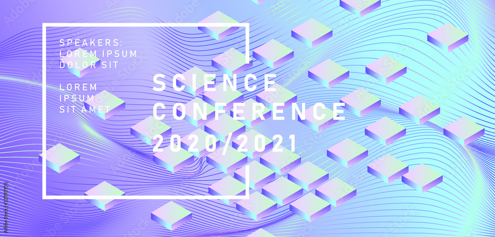 Poster abstract geometric background. poster template for business and it technologies conference.