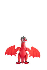 Red Dragon on white background front view (With Work paths)