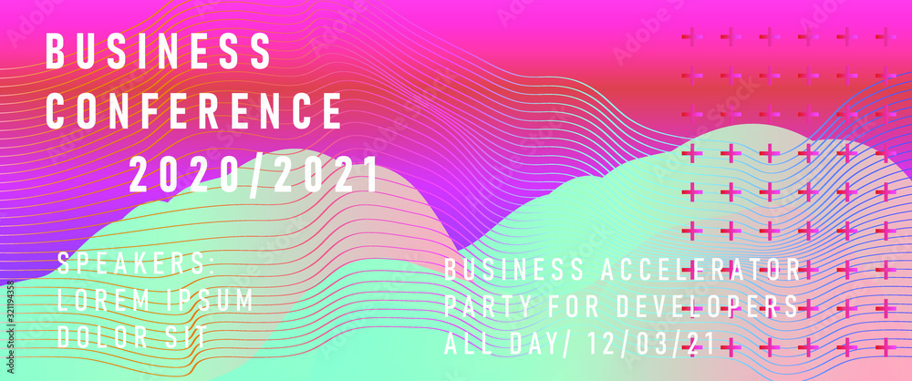 Poster abstract geometric background. poster template for business and it technologies conference.