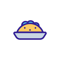 Taco icon vector. Thin line sign. Isolated contour symbol illustration