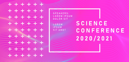 Abstract geometric background. Poster template for Business and IT Technologies Conference.