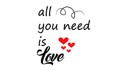 Happy Valentines day, typography for print or use as poster, card, flyer or T shirt