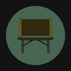 Camping chair single icon