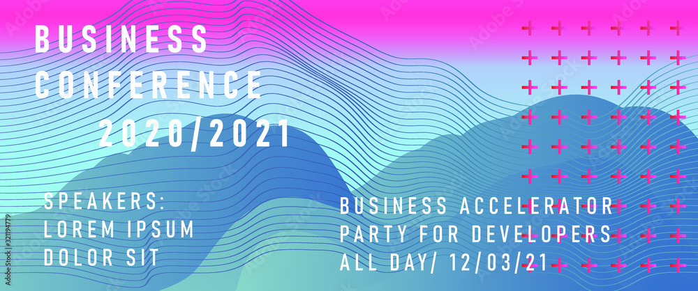 Poster abstract geometric background. poster template for business and it technologies conference.