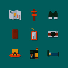 Holiday and travel  icon collection set