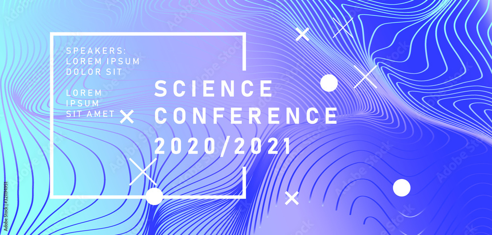 Aufkleber Abstract geometric background. Poster template for Business and IT Technologies Conference.