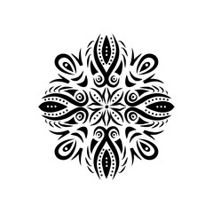 Simple flat design illustration mandala ornament