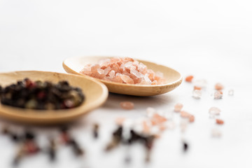 Salt and Pepper on a table