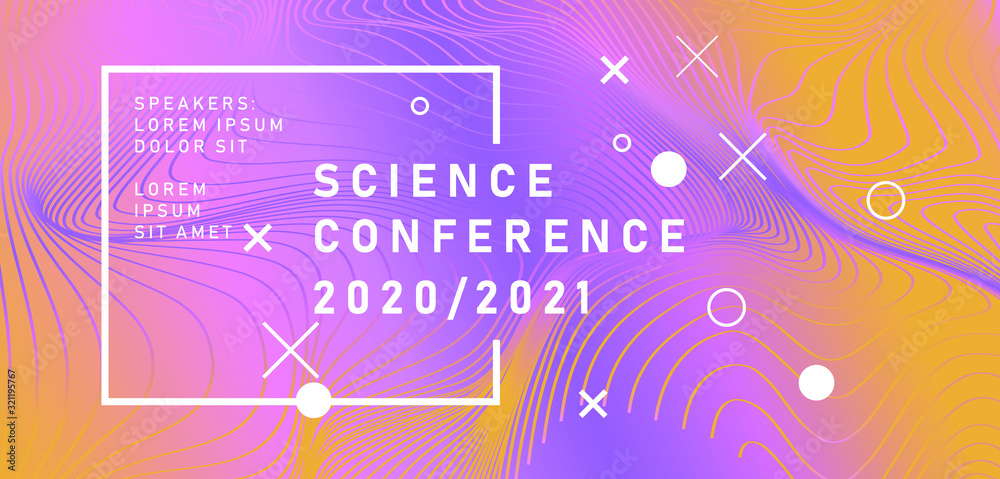 Poster abstract geometric background. poster template for business and it technologies conference.