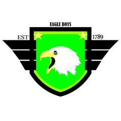 Eagle logo emblem design ilustration vector 