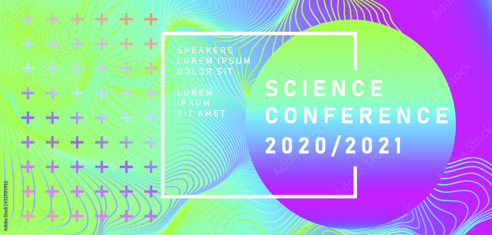 Poster abstract geometric background. poster template for business and it technologies conference.