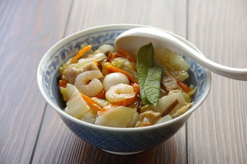 中華丼　食べ物　