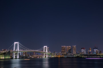 Fototapeta na wymiar レインボーブリッジと東京湾の夜景
