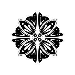 Simple flat design illustration mandala ornament