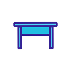 table icon vector. Thin line sign. Isolated contour symbol illustration
