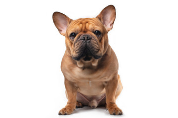 French bulldog on a white isolated background