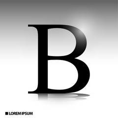 elegant alphabet with glossy effect