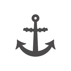 Anchor icon in flat style.Vector illustration.