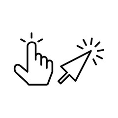 click pointer icon design vector logo template EPS 10