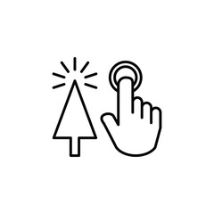 click pointer icon design vector logo template EPS 10