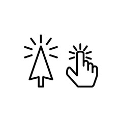 click pointer icon design vector logo template EPS 10