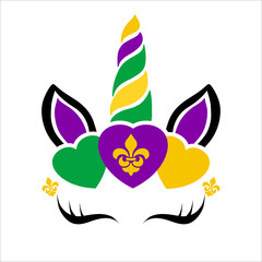 Mardi gras holiday print for tshirt, poster, baby clothing, card.