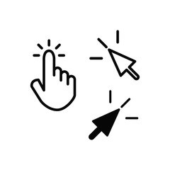 click pointer icon design vector logo template EPS 10