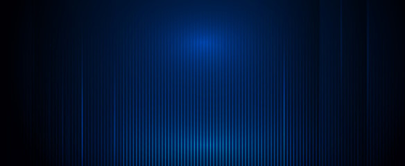 Illustration Abstract light stripes line pattern. Vector graphic design with blank, empty space on gradient blue color background. Futuristic digital technology for template or banner background