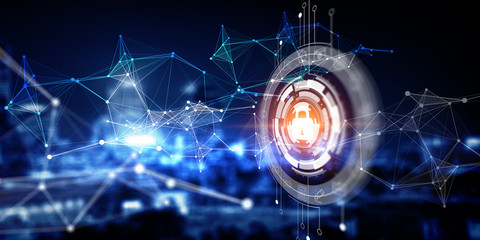 Web security icon . Mixed media