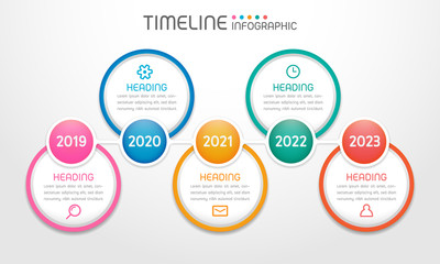 Geometric circle shape with steps,options,processes or workflow.Business data visualization. Creative timeline infographic template for presentation,vector illustration.