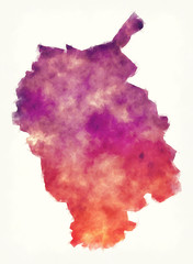 Bratislava region watercolor map of Slovakia