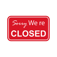 closed icon design vector logo template EPS 10