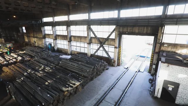 Round metal blank, metal blank, metal bace, warehouse of metal billets at the factory