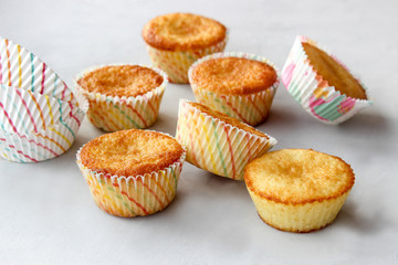 Lemon cupcakes in shapes