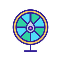 Roulette casino icon vector. Thin line sign. Isolated contour symbol illustration