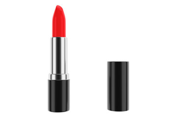 Lipstick with different shades. Lipstick is in a row with a different color.