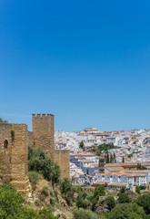 Fototapeta na wymiar Tower of the Levante city wall in Ronda, Spain