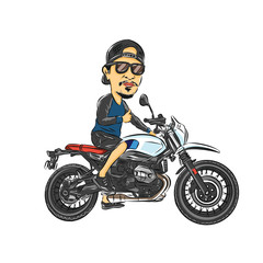 Fototapeta na wymiar Adventure touring motorcycle Vector with graphic.