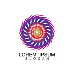 Tornado, vortex, hurricane logo design elements