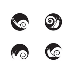 set of snail logo template vector icon illustration