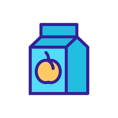 Peach icon vector. Thin line sign. Isolated contour symbol illustration