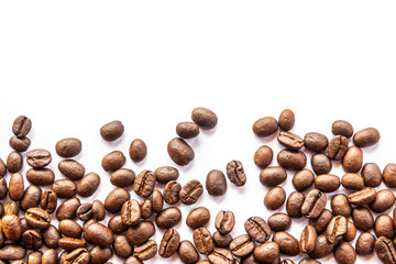 coffee beans on white background
