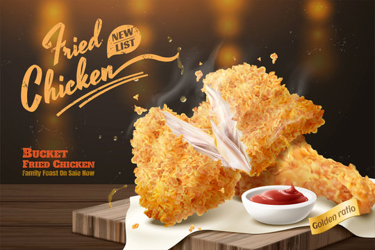 Yummy fired chicken ads