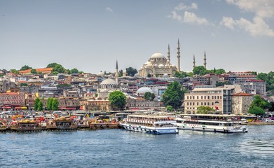 Fototapeta na wymiar Port For Bosphorus Trips in Turkey