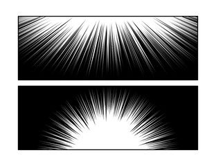 Manga radial speed lines set