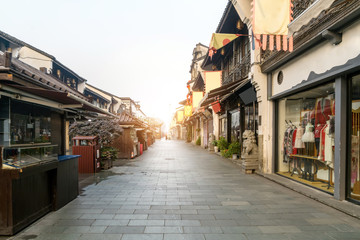 Qinghefang ancient street view in Hangzhou city Zhejiang province China