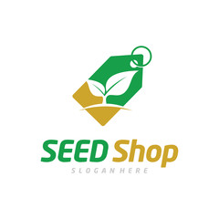 Seed Shop Logo, Nature And Leaf Logo